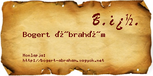 Bogert Ábrahám névjegykártya